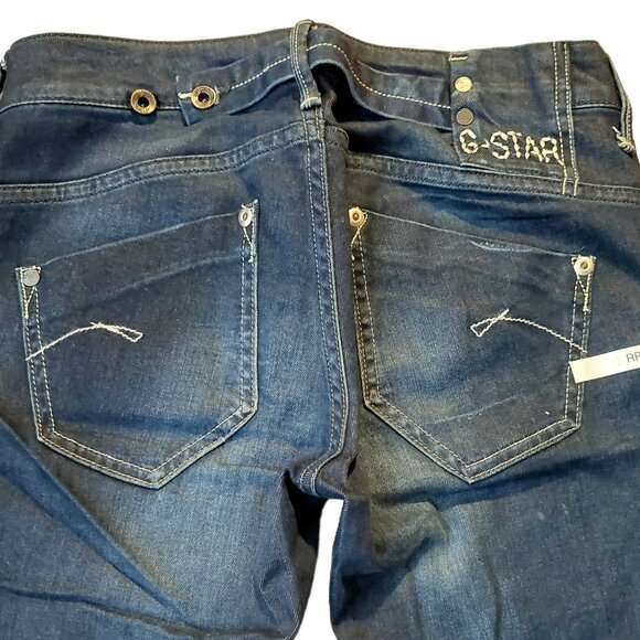 G-Star Raw Midge Skinny Cropped Blue Denim Jeans Sz 26 NWOT - Picture 9 of 11